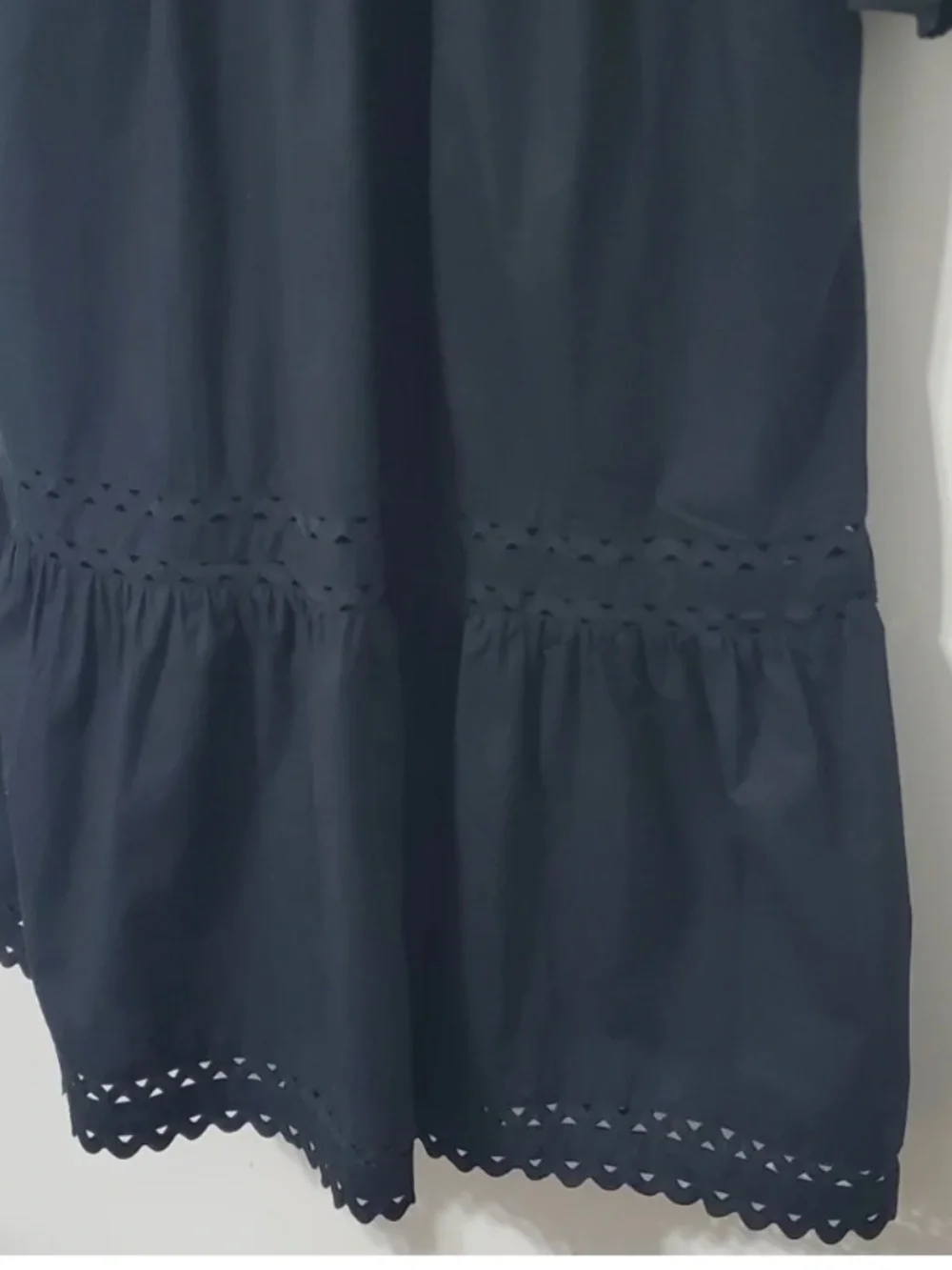 J Crew Black Eyelet Dress